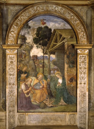 Anbetung des Kindes, ca. 1490 von Bernardino di Betto Pinturicchio